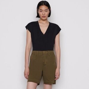 FRAME Le Tomboy High Rise Green Trouser Chino Shorts 30
